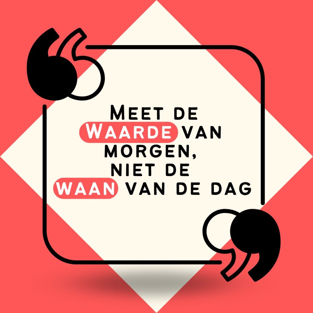 Spreker arjen banach quote meet de waarde van morgen